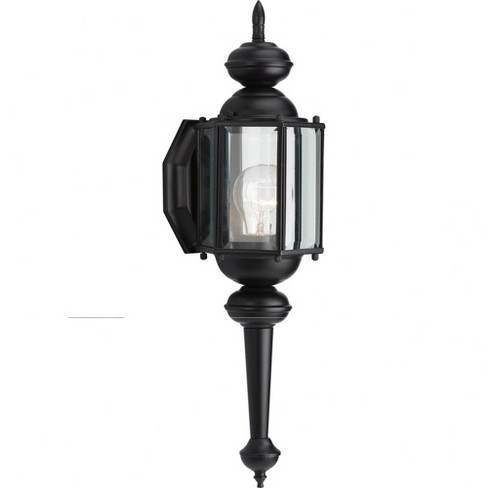 Progress Lighting 2010 - Toll, 1-Light Outdoor Wall Lantern, Black, Clear Beveled Glass Panels - image 1 of 2