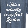 Women's - Instant Message - This Actually Is My First Rodeo Short Sleeve Graphic T-Shirt - 2 of 4