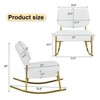 FONTOI Ushioned Chair with Backrest and Metal Legs, Rocking Chair, Side Chair for Living Room, Bedroom - 3 of 4