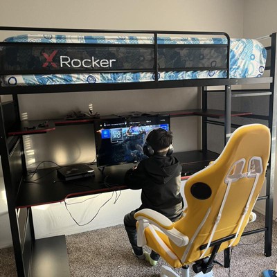 BattleBunk Gaming Bunk Bed with Desk, Black