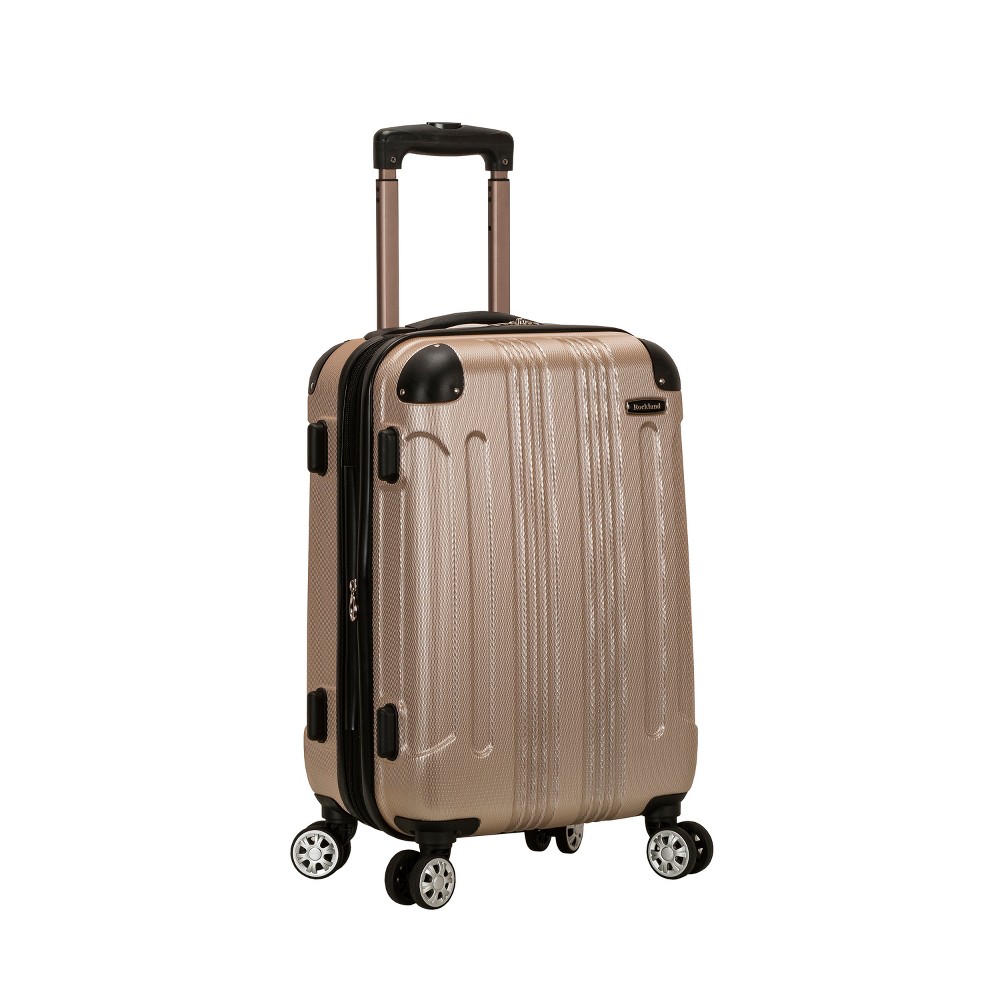 Photos - Luggage Rockland Sonic Expandable Hardside Carry On Spinner Suitcase - Champagne 