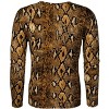 Lars Amadeus Men's Leopard Print Party Slim Fit Long Sleeves T Shirt - 3 of 4