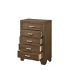 Oak Finish Chest dressers with Five Spacious Drawers and Smooth-Glide Drawers - 2 of 4