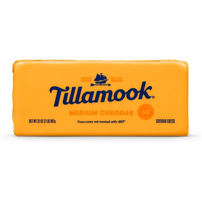 Tillamook Medium Cheddar Cheese Block - 32oz : Target