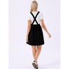 INSPIRE CHIC Women's A Line Adjustable Straps Front Pockets Suspender Pinafore Midi Dresses - 3 of 4