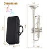 Professional Standard Trumpet for Beginners & Students - Nickel-Plated Brass with Hard Case, Mouthpiece, Cleaning Kit, Gloves & Polish Cloth - 4 of 4
