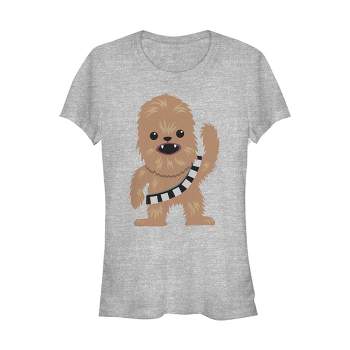Juniors Womens Star Wars Cute Chewbacca Cartoon T-Shirt