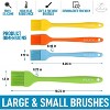 Zulay Pastry Brush (Set of 4) - Assorted Heat Resistant Silicone Basting Brush Ideal For BBQ, Marinating, or Spreading Butter & Oil - image 3 of 4