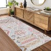 Area Rug Living Room Rug Non Slip Washable Rugs for Bedroom  Geometric Aesthetic Carpet Stain-Resistant Foldable Thin Floor Cover - 2 of 4
