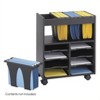 Steel 8 Compartment Go Cart Mobile Wood Letter File Cart in Black-Safco - 2 of 2