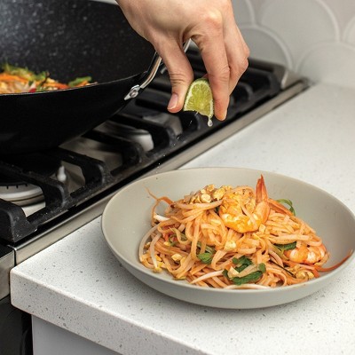 Nordic Black Ceramic Coated 14" Aluminized Steel Wok