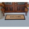 A1HC Natural Coir and Rubber Welcome Black Border Large Door Mat 18" x 48", Front Door Entry Doormat - 3 of 4