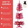 NAYSAYE Christmas Tree Stand 4FT Red Tree 122 Tips with Metal Stand for Christmas Decorations, Red, 25"*48"*2.42" - 4 of 4