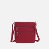 MKF Collection Lainey Solid Quilted Cotton Crossbody by Mia K - Wine - 2 of 4