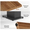 Gulches 70.87" Walnut Executive Computer Desk, Solid Wooden Pedestal, Industrial Home Office Study Workstation? - 4 of 4