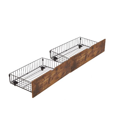 APRILSOUL 25in*15.7in*7.7in Wheeled Under-Bed Storage Basket with Drawers, Mobile Organizer for Clothes, Shoes, Toys, Bedding – Fits FULL Bed