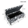 39'' Floral Upholstered Storage Ottoman with Soft-Close Hinges,Multi-Functional Bench for Bedroom or Living Room-Cuddlewood - 4 of 4