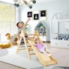 Safstar 2-in-1 Wooden Climbing Triangle Set  Triangle Climber w/ Ramp Natural - 2 of 4