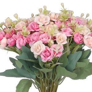 REGALWOVEN Silk Realistic Beauty Shape Artificial Rose Flowers 11.8" 6 Pcs - 1 of 4