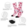 Cherries Berries And Strawberry Women Printed Crew Socks Funny Funky Socks Soft Polyester Novelty Gifts for Artists Men - 4 of 4
