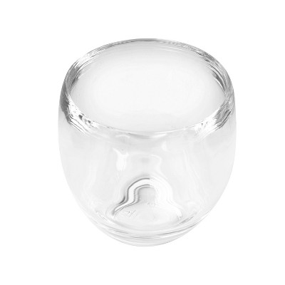 Clear Acrylic Toothbrush Holder with Oval Compartments