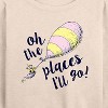 Women's - Dr. Seuss - Oh The Places I'll Go Balloon Lightweight French Terry Wide Neck Long Sleeve Shirt - 2 of 4
