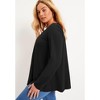 June + Vie by Roaman's Women's Plus Size Long-Sleeve Swing One + Only Tee - 4 of 4