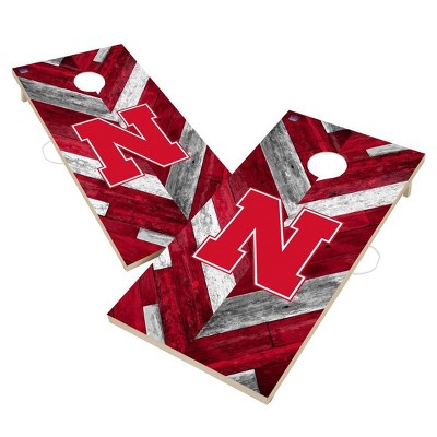 NCAA Nebraska Cornhuskers 2'x4' Solid Wood Cornhole Board