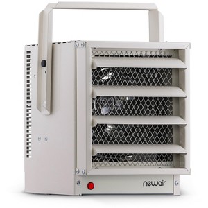 Newair Hardwired Electric Garage Heater, Ceiling Mounted with Adjustable Louvers and Tilt Head, Heats up to 500 sq. ft. of Space - 1 of 4
