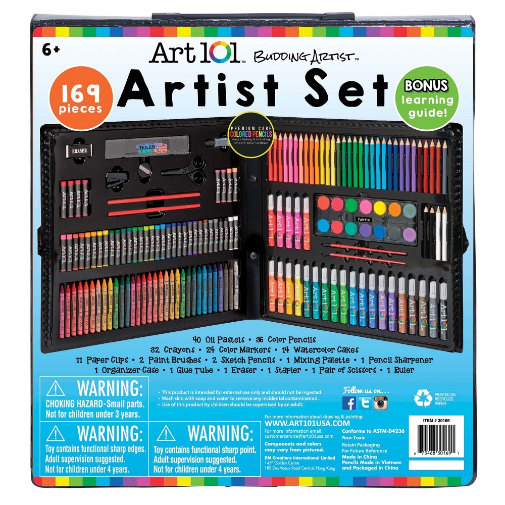 ART 101 PREMIUM BUDDING ARTIST ART KIT WITH LEARNING GUIDE - GTIN