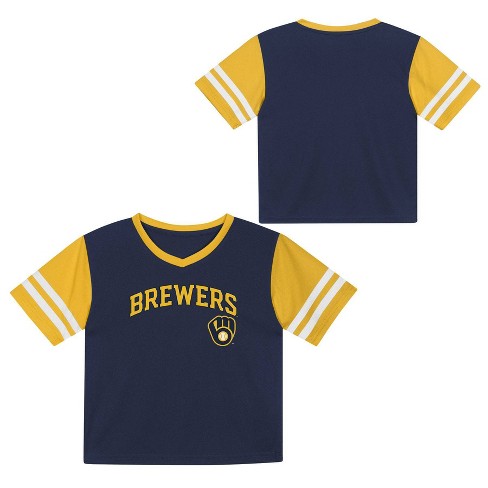 MLB Milwaukee Brewers Toddler Boys' Pullover Team Jersey - 2T