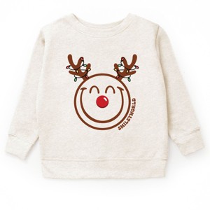 SmileyWorld Reindeer Lights - Toddler Graphic Sweatshirt and Youth Graphic Sweatshirt - 1 of 2