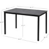 Nordlys 4-Person Metal and Brown Wood Dining Table, Industrial Style , Dining Room - 4 of 4