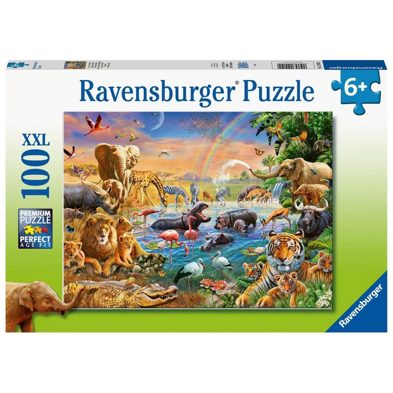 Ravensburger Savannah Jungle Waterhole XXL Jigsaw Puzzle - 100pc, 1 of 4
