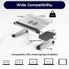 WorkEZ Cool Adjustable Laptop Stand for Desk Ergonomic Lap Desk for Bed Aluminum Cooling Stand with Fans USB Ports Mouse Pad Silver Uncaged Ergonomics - 4 of 4