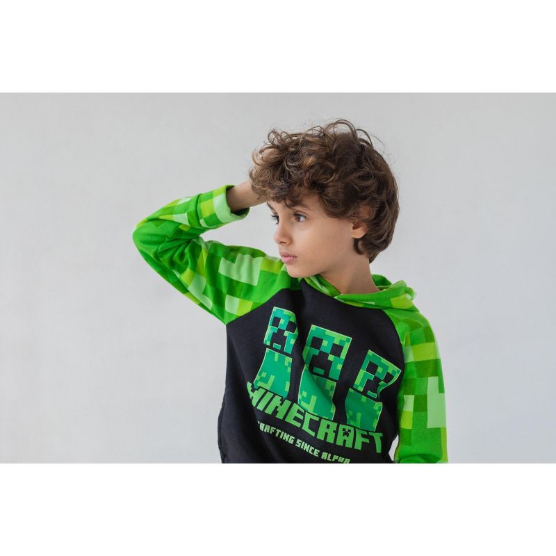Minecraft Creeper Pullover Hoodie Pockets, 5 of 8