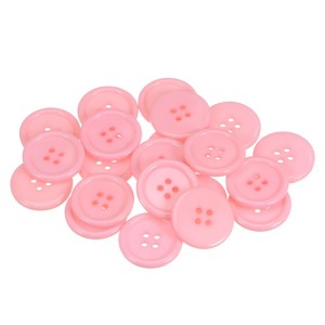 Unique Bargains Resin Craft Snap Round Flat 4-Hole Sewing Buttons 50 Pcs - 1 of 4