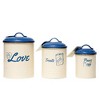 Country Living Pet Treat Storage Canister – Dog Treat Canister, Elegant & Stylish Organization – French Blue (Set of 3) - 2 of 4
