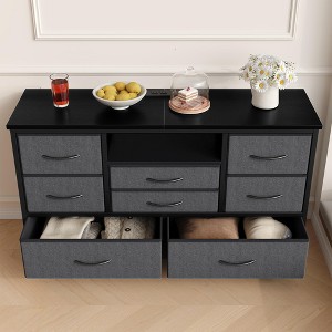 8 Drawer LED Dresser TV Stand with Power Outlet for 55'' TV - Wide Storage Chest for Bedroom, Living Room & Entryway - 1 of 4
