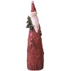 Transpac Large Resin Wood Look Santa Figurine Set of 2 Decorative Objects for Holiday Home Decor - 2 of 4