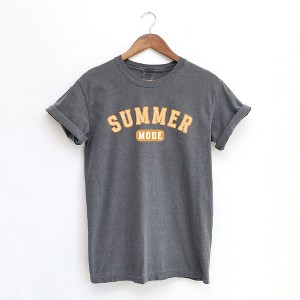 Simply Sage Market Women's Summer Mode Distressed Short Sleeve Garment Dyed Tee - 1 of 2