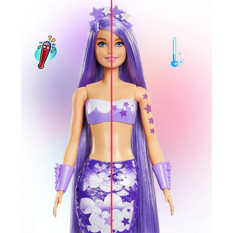 Barbie - Color Reveal ! Color Changing Prince or Princess' Mermaid Doll with 7 Unboxing Surprises, 5 of 8