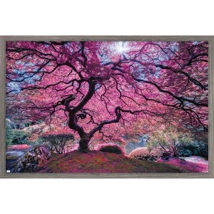 Trends International Pink Tree 2 by Moises Levy Framed Wall Poster Prints - 1 of 4
