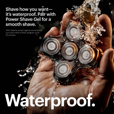 Manscaped Dome Shaver Pro Essentials Kit: Rotary Electric Shaver, 5 Blades, Battery Operated