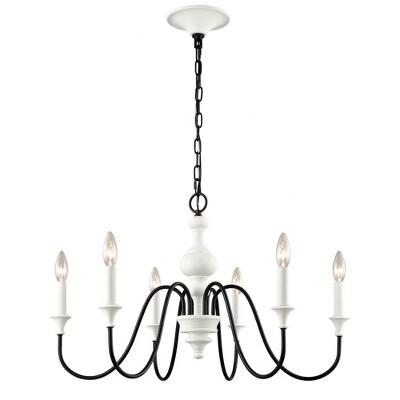 Elk Home Val De Loire 6 - Light Chandelier in  White