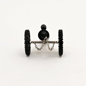 TopComfy Decorative Object Antique Style Cannon Sculpture Vintage Accent for Home Decor, Silver, 12"*7"*5.75" - 1 of 4
