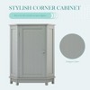 Whisen Modern Triangle Corner Bathroom Storage Cabinet with Adjustable Shelf - 3 of 4
