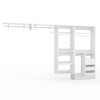 Aheaplus 132" Modular Closet System with Adjustable Shelves and Drawers, Wall-mounted Space-Saving Closet Organizer with Hanging Rods - 2 of 4