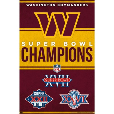 NFL Washington Commanders - Logo 22 Wall Poster with Pushpins, 22.375 x 34