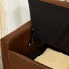 ORRD 48" Storage Ottoman Bench | Upholstered Faux Leather PU Stool | Multi-Purpose Bench for Bedroom, Living Room & Entryway,Black - 4 of 4
